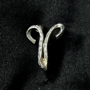 Silver Antique Aries Astrology Brooch Pin